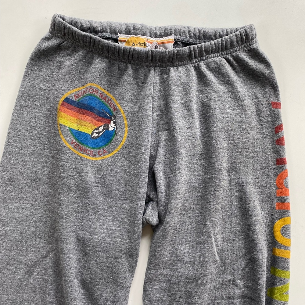 Aviator Nation Sweatpants Heather Grey Size L Women’s